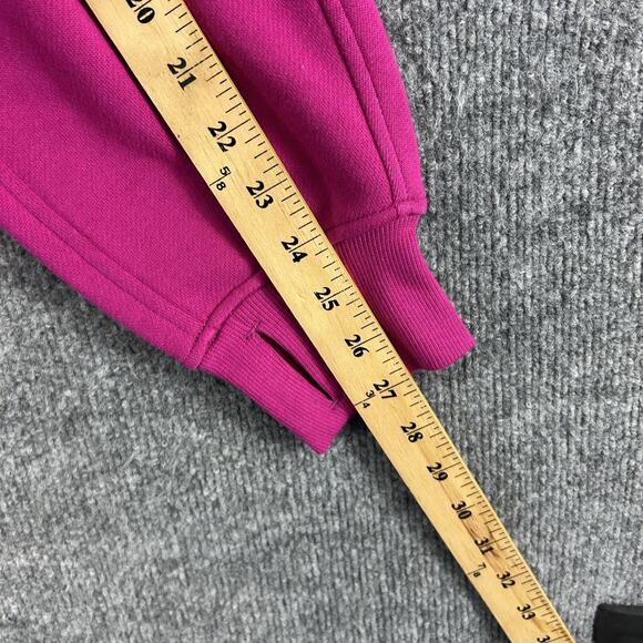 Lululemon Hoodie Women M/L Scuba Oversized Half Zip Ripened Raspberry Cropped - Picture 16 of 16
